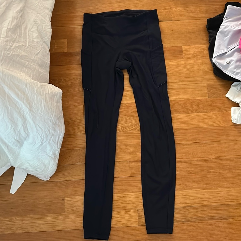 Lululemon fast and free legging(inseam is 28 but they look a little bit shorter)